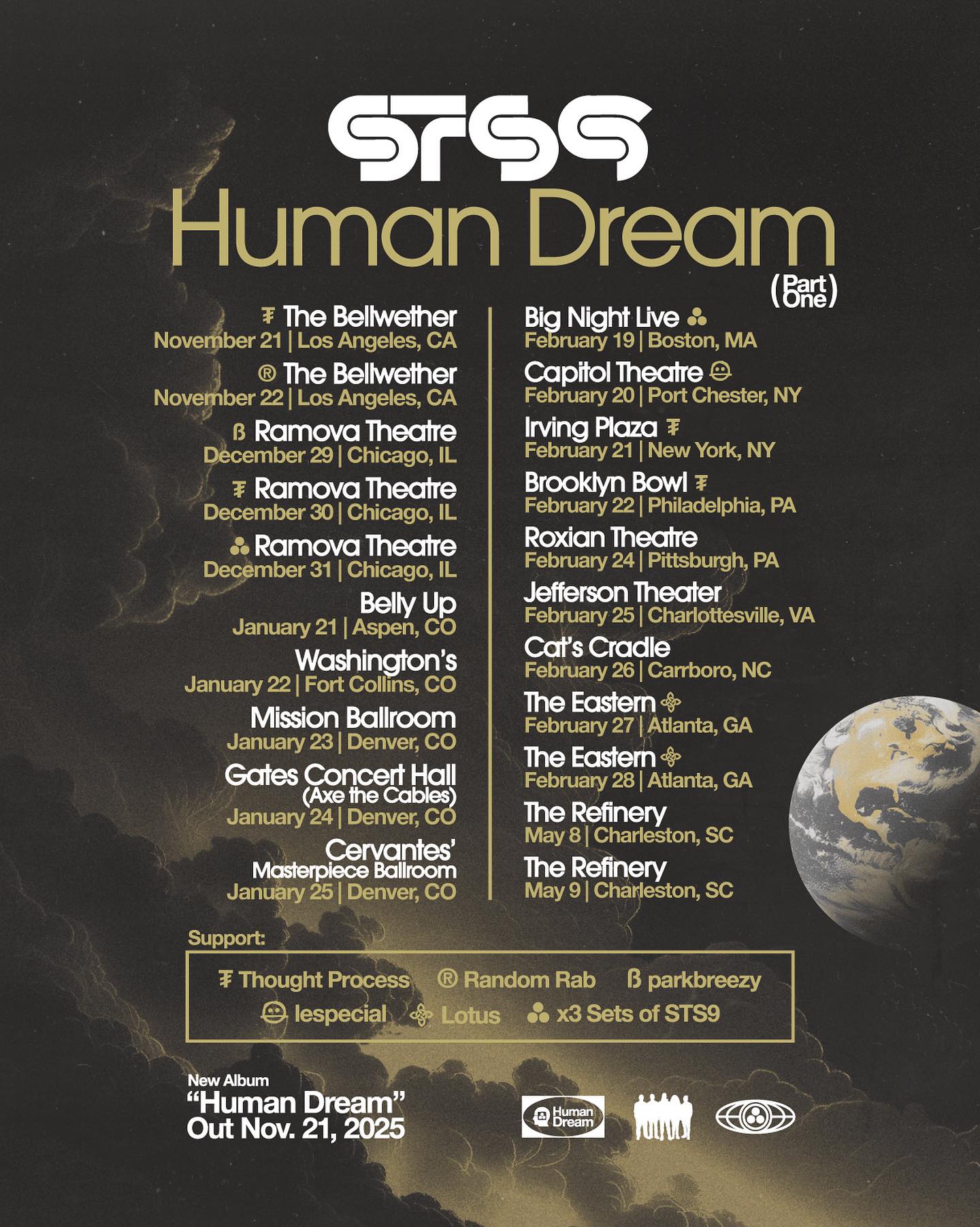 STS9 Human Dream Tour Poster 2026